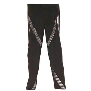 Boom Boom Compressive Fashion Black Mesh Panels Yoga Leggings pants